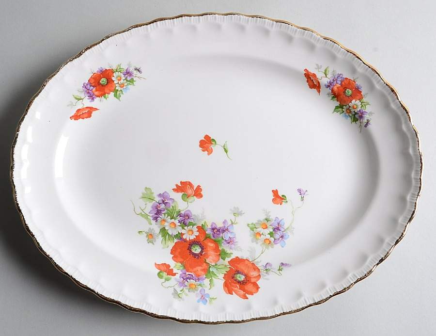 Poppy 13" Oval Serving Platter by Pope Gosser-1