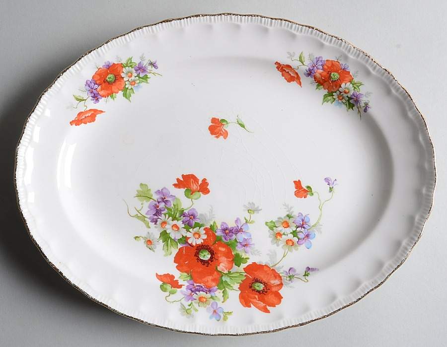 Poppy 11" Oval Serving Platter by Pope Gosser-1