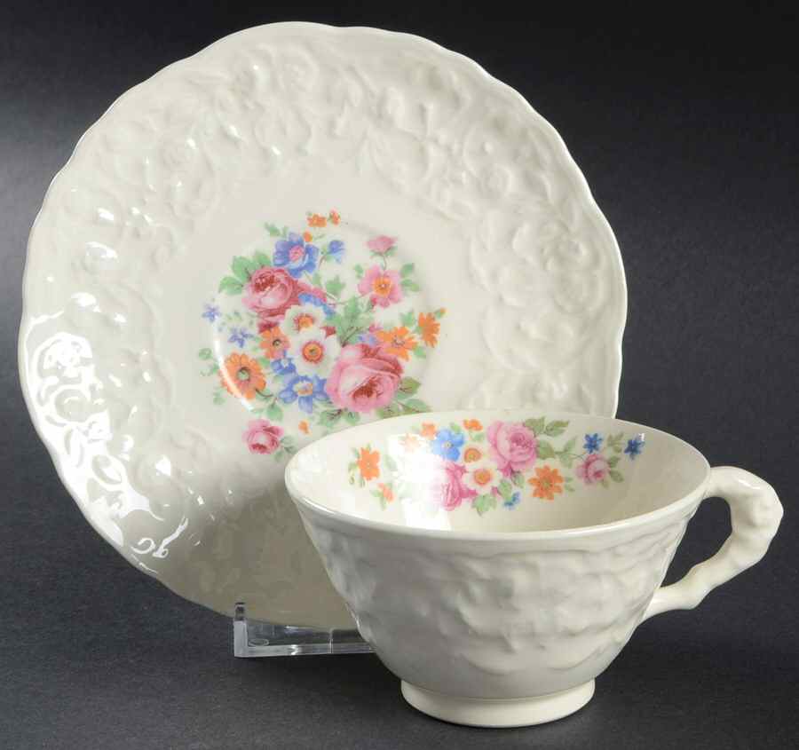 25004 Footed Cup & Saucer Set by Pope Gosser-1