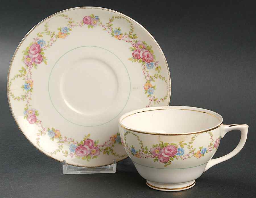 Mayfair Footed Cup & Saucer Set by Pope Gosser-1