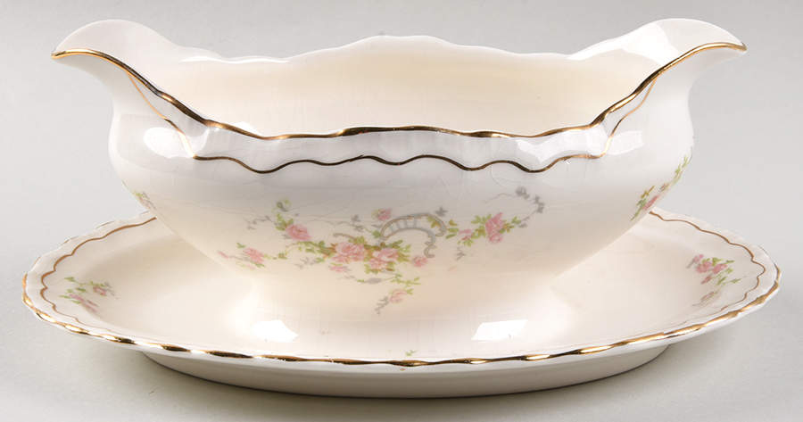 Princess Gravy Boat with Attached Underplate by Pope Gosser-1