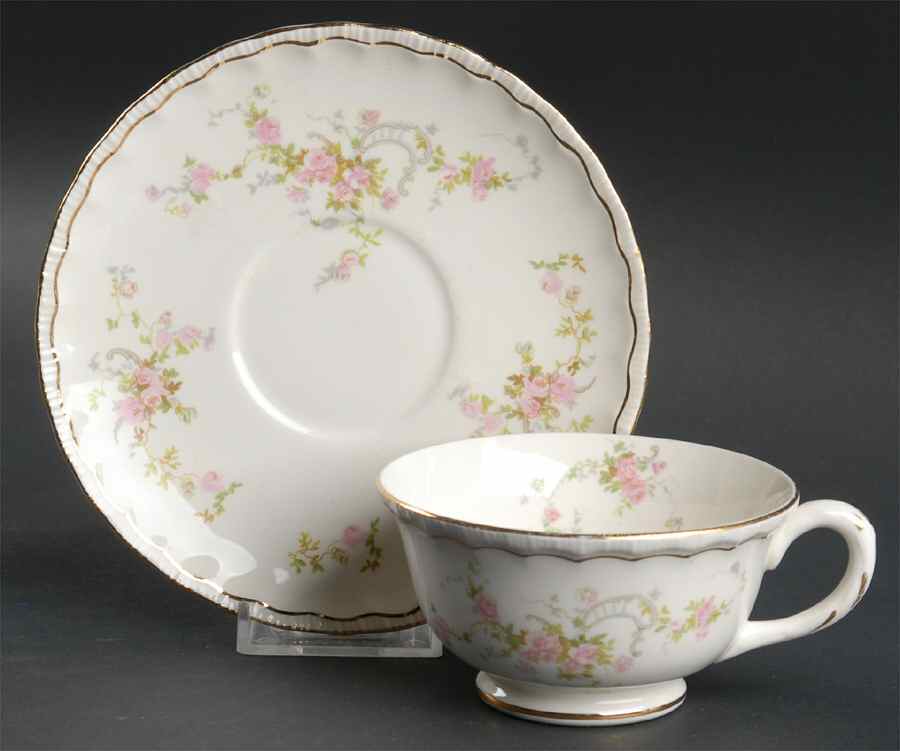 Princess Footed Cup & Saucer Set by Pope Gosser-1
