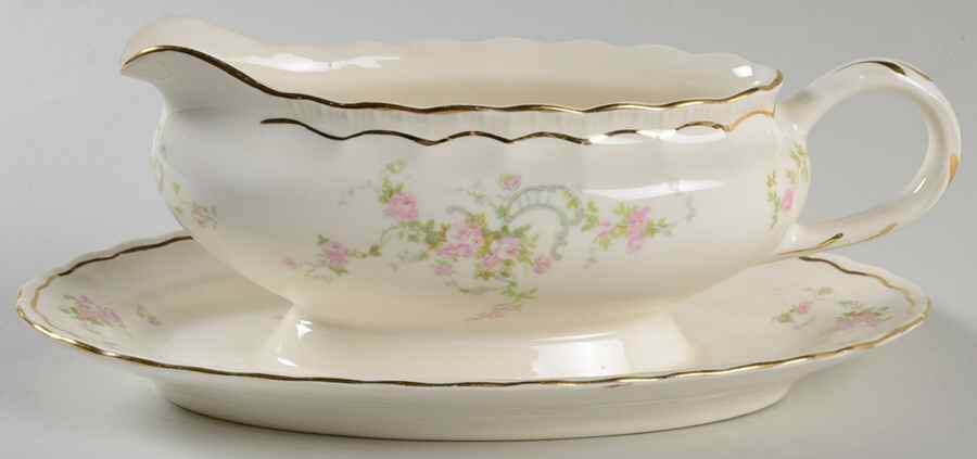 Princess Gravy Boat with Attached Underplate by Pope Gosser-1