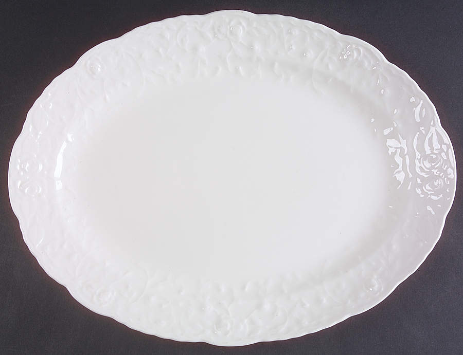 Rose Point 15" Oval Serving Platter by Pope Gosser-1