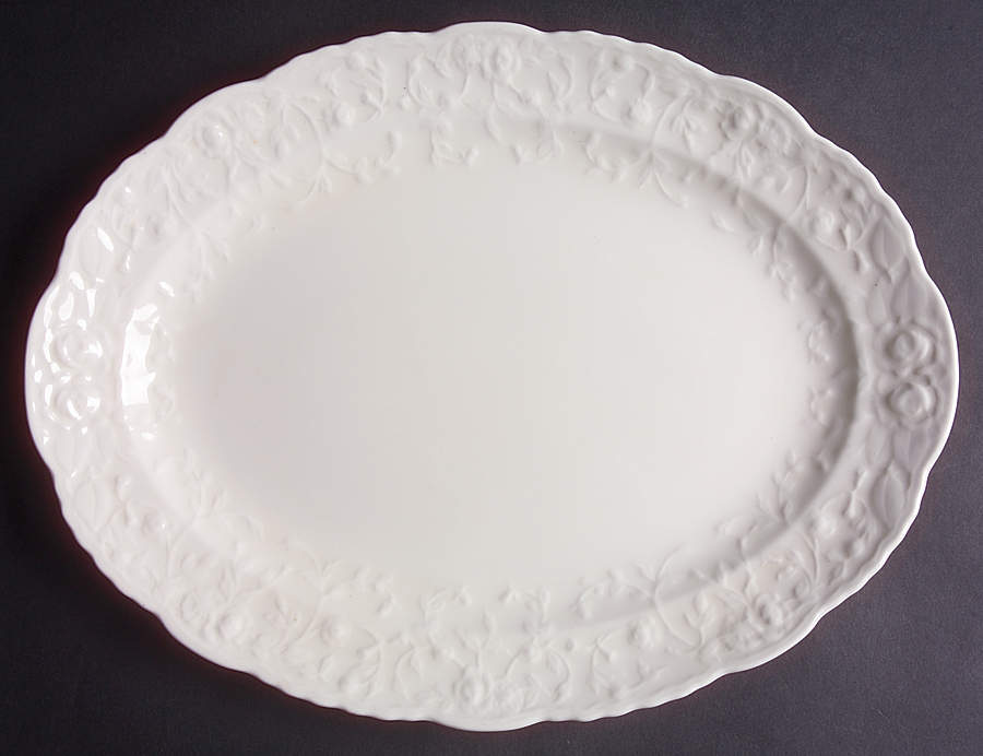 Rose Point 13" Oval Serving Platter by Pope Gosser-1