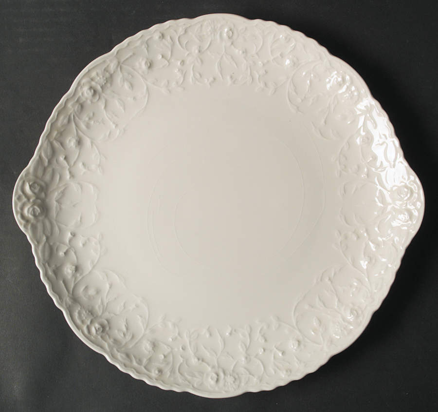 Rose Point Handled Cake Plate by Pope Gosser-1