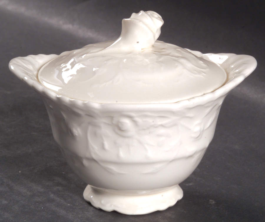 Rose Point Mini Sugar Bowl & Lid by Pope Gosser-1