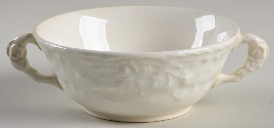 Rose Point Flat Cream Soup Bowl by Pope Gosser-1