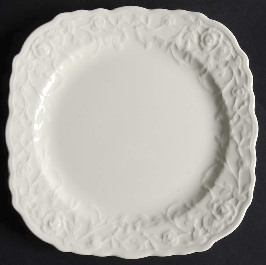 Rose Point Square Salad Plate by Pope Gosser-1