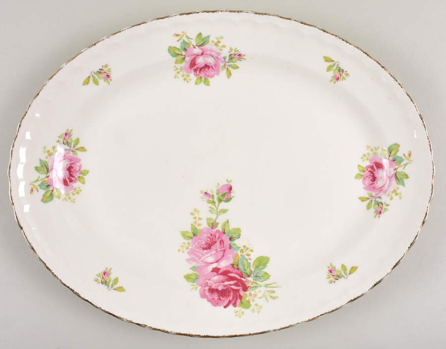 Royal Rose 15" Oval Serving Platter by Pope Gosser-1