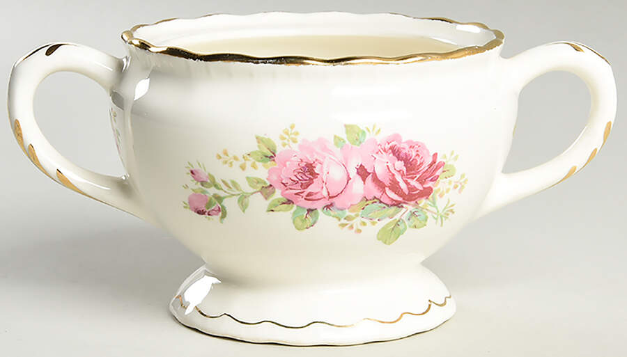 Royal Rose Sugar Bowl No Lid by Pope Gosser-1