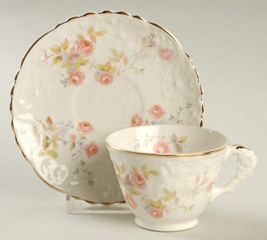 Rosebank Flat Demitasse Cup & Saucer Set by Pope Gosser-1