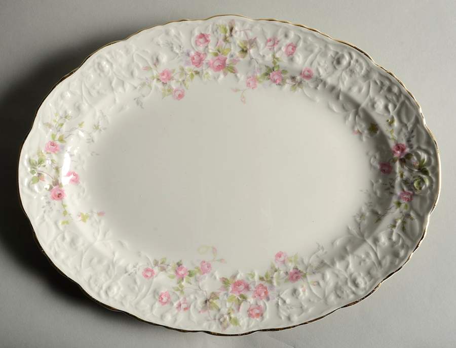 Rosebank 13" Oval Serving Platter by Pope Gosser-1