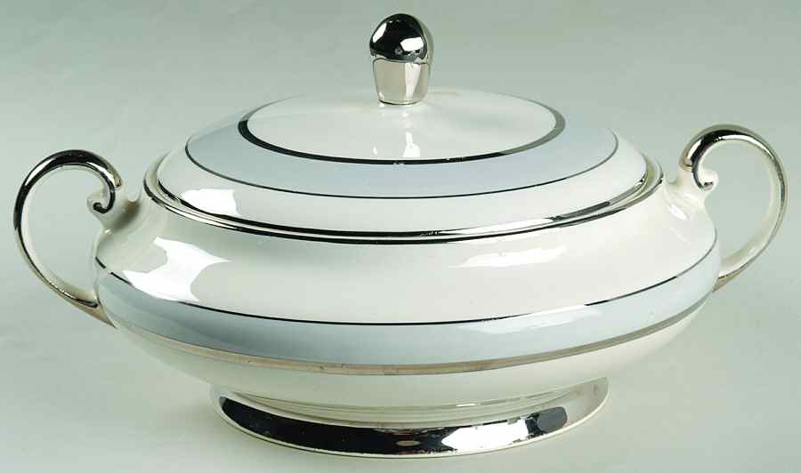 Silver Dawn Round Covered Vegetable by Pope Gosser-1
