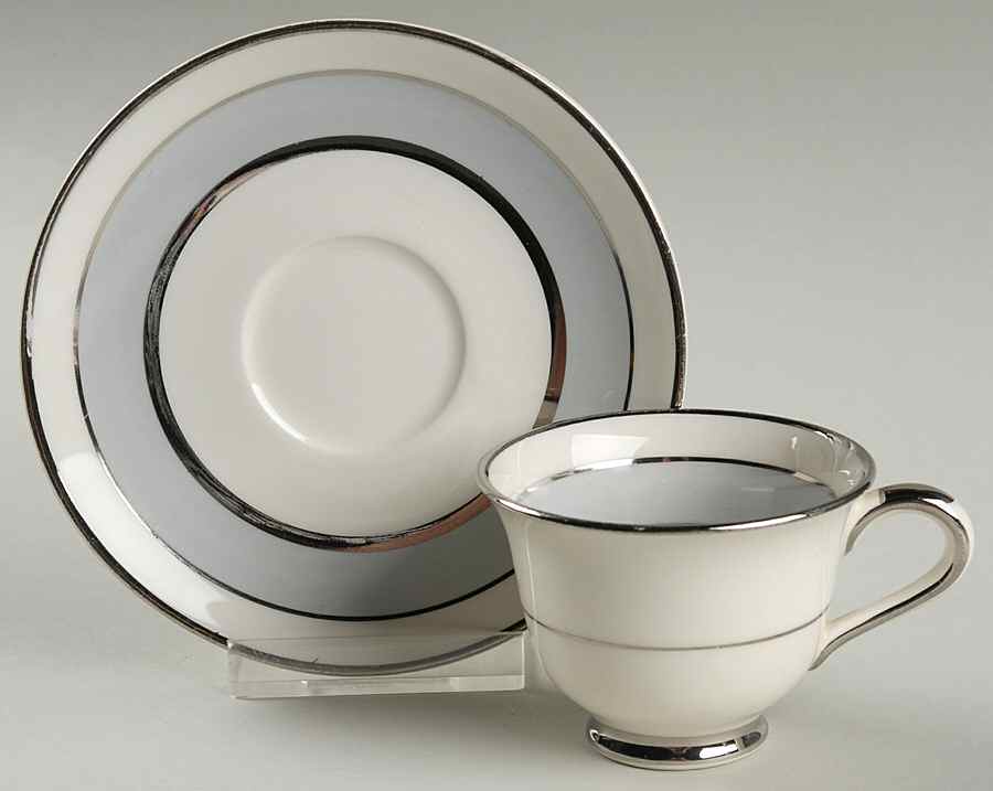 Silver Dawn Footed Demitasse Cup & Saucer Set by Pope Gosser-1