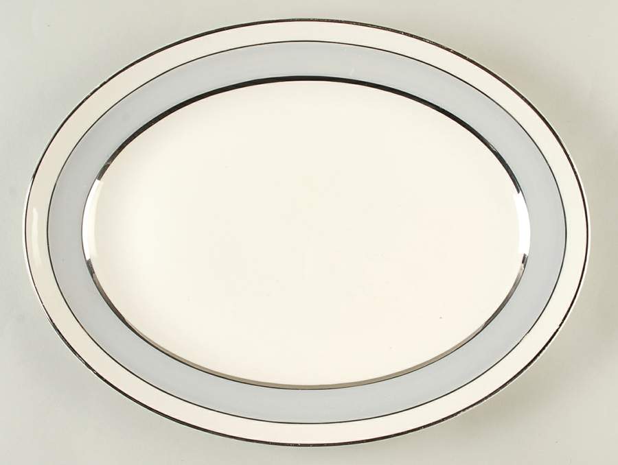 Silver Dawn 13" Oval Serving Platter by Pope Gosser-1