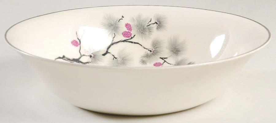 Silver Pine 8" Round Vegetable Bowl by Pope Gosser-1