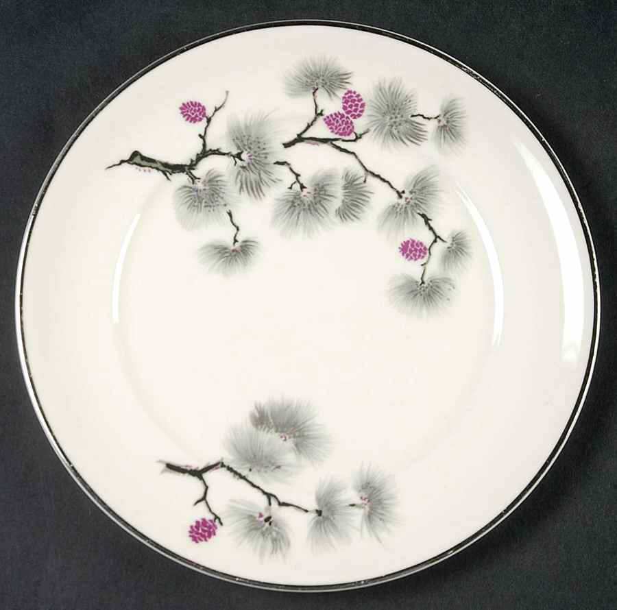 Silver Pine Bread & Butter Plate by Pope Gosser-1