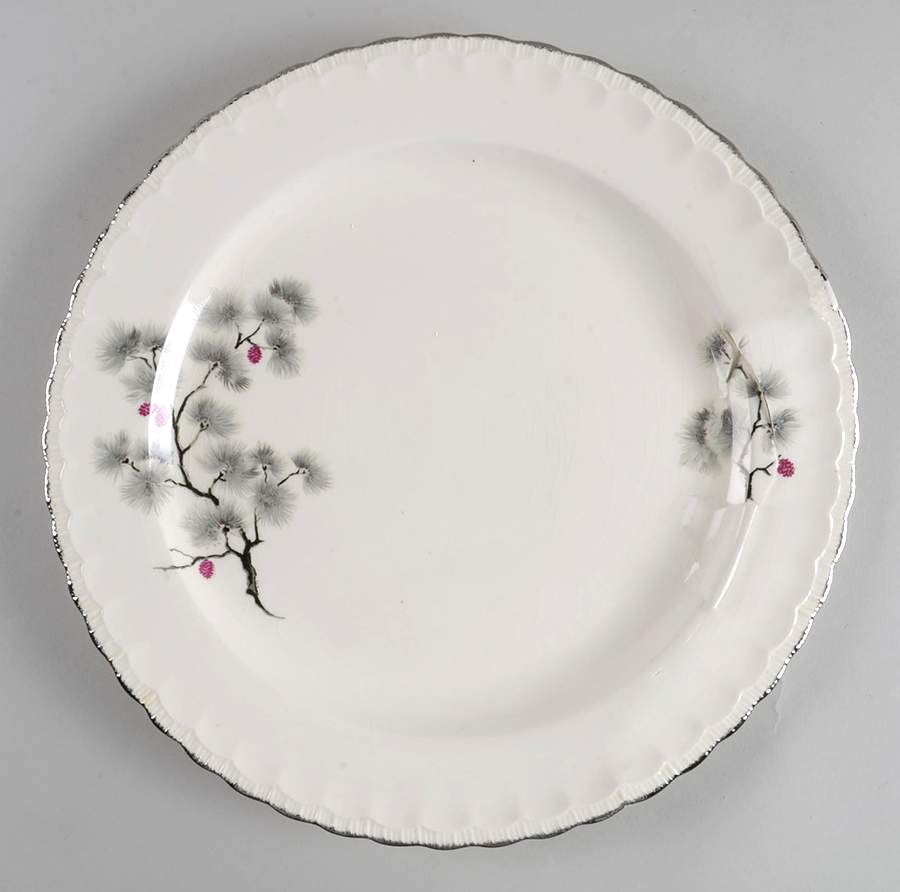 Silver Pine 13" Chop Plate (Round Platter) by Pope Gosser-1