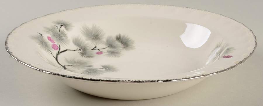 Silver Pine Rim Soup Bowl by Pope Gosser-1