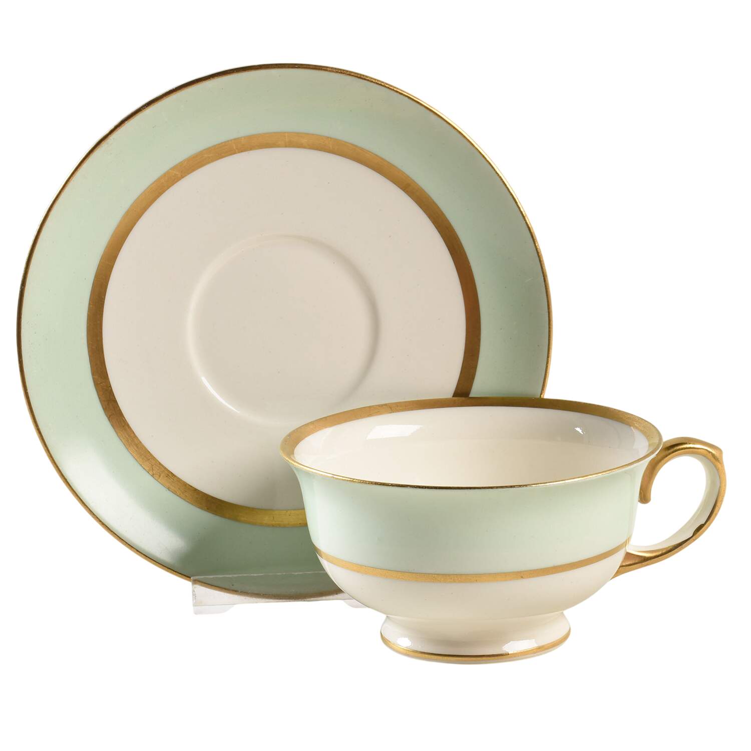 Spring Footed Cup & Saucer Set by Pope Gosser-1