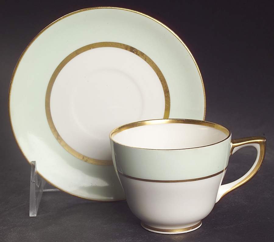Spring Footed Demitasse Cup & Saucer Set by Pope Gosser-1