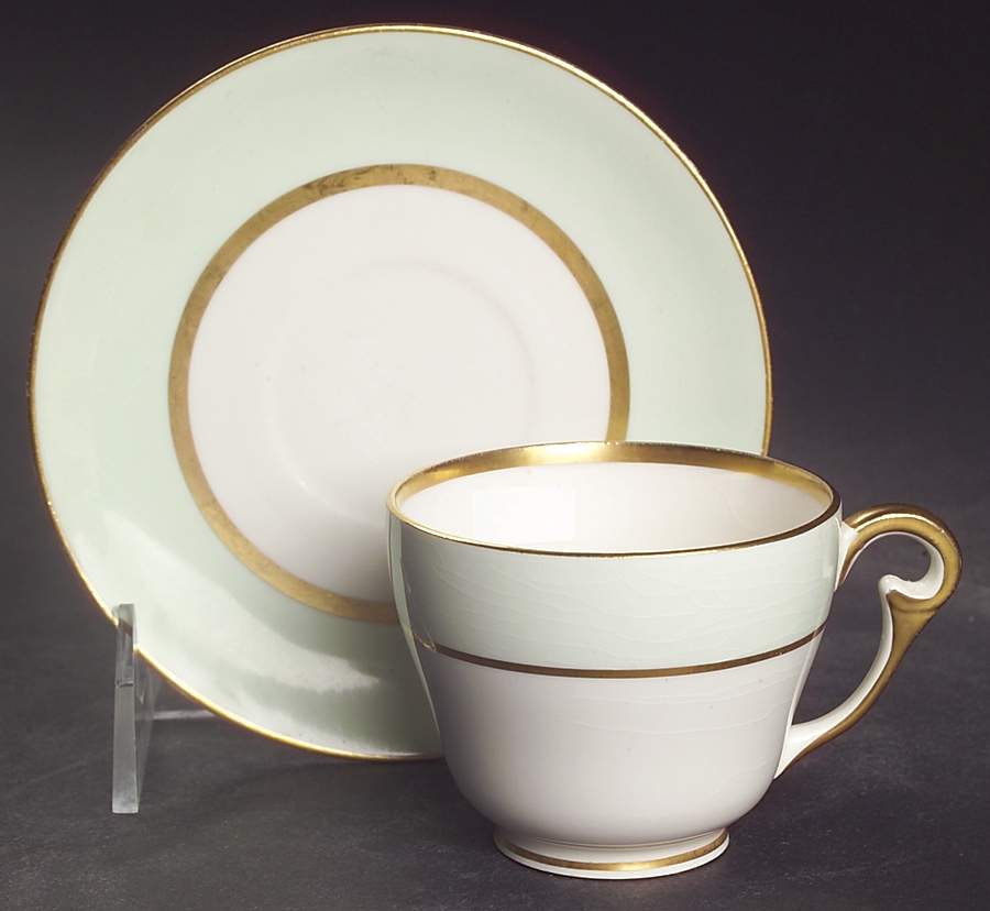Spring Footed Demitasse Cup & Saucer Set by Pope Gosser-1