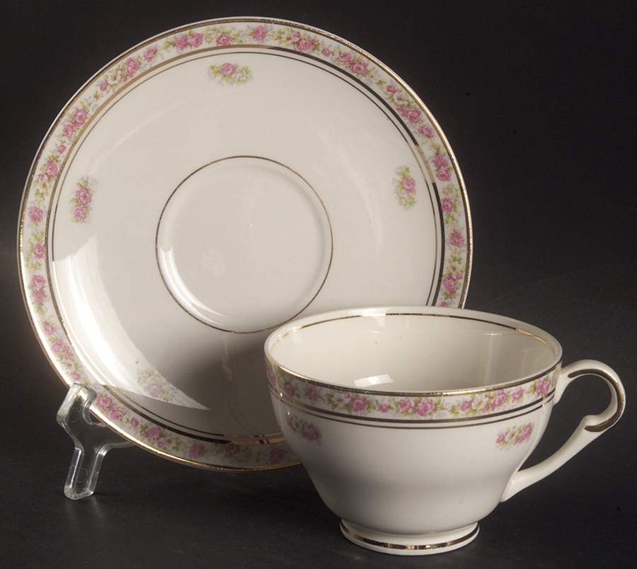 St. Regis Footed Cup & Saucer Set by Pope Gosser-1