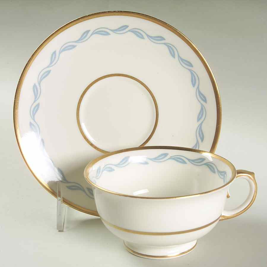 Victory Footed Cup & Saucer Set by Pope Gosser-1
