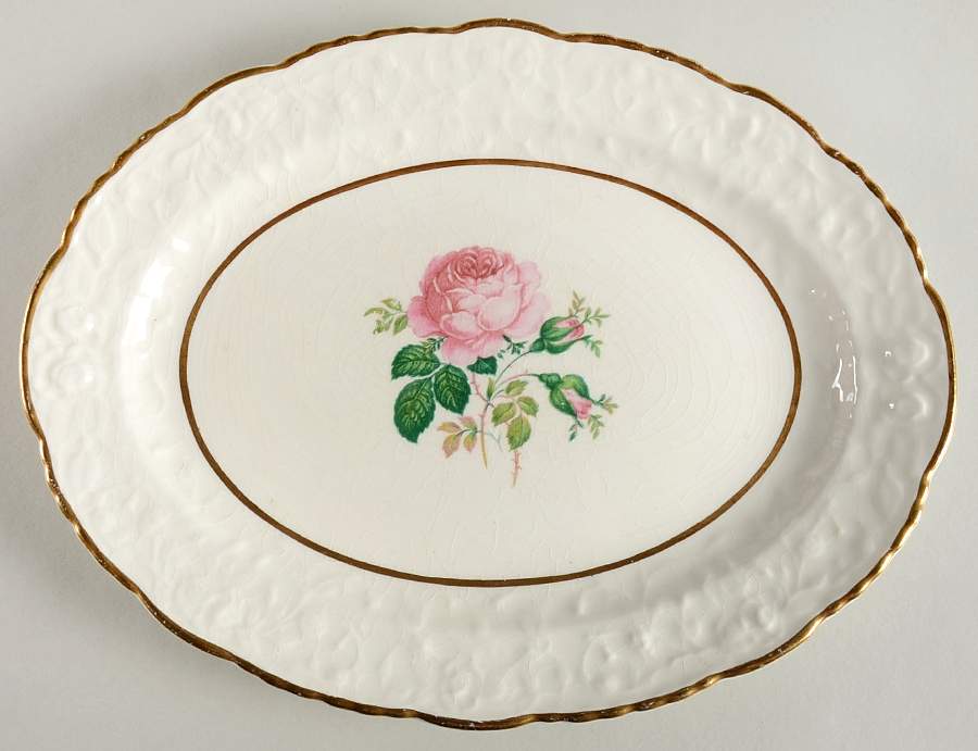 Windsor Rose 11" Oval Serving Platter by Pope Gosser-1