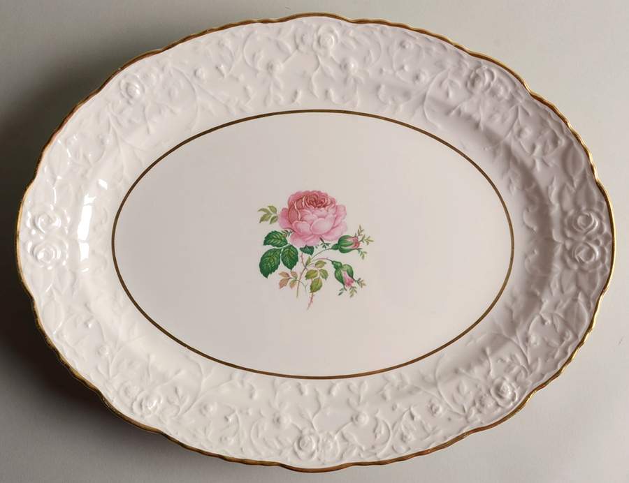 Windsor Rose 15" Oval Serving Platter by Pope Gosser-1