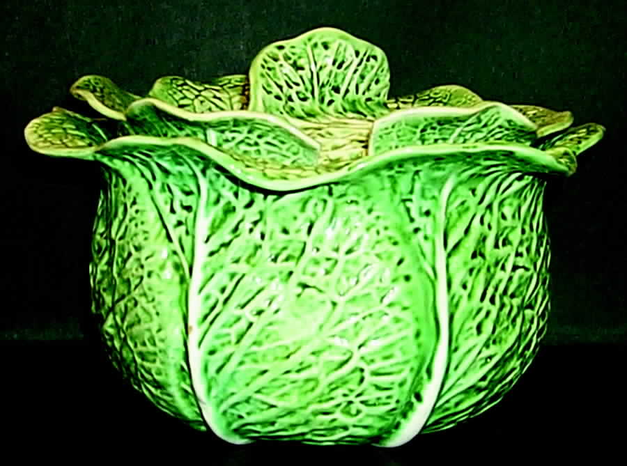 Cabbage Green Tureen &  Lid by Secla-1