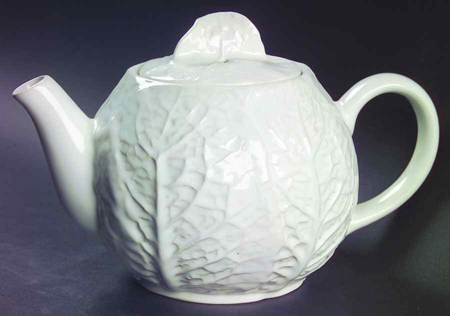 Cabbage White Teapot & Lid by Secla-1