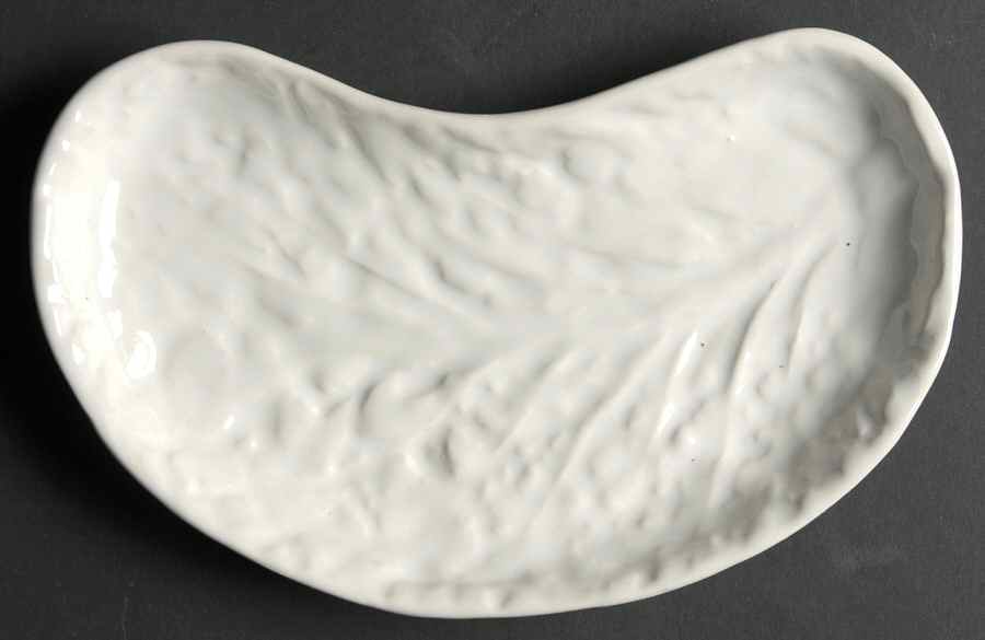Cabbage White Crescent Salad Plate by Secla-1