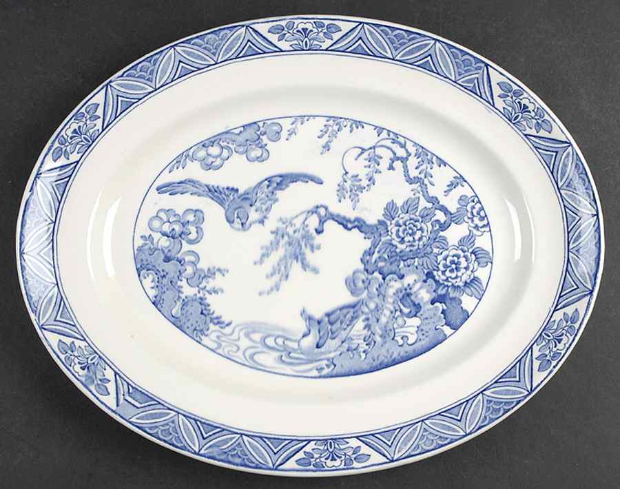Mallard (No Trim) 14" Oval Serving Platter by Pountney-1