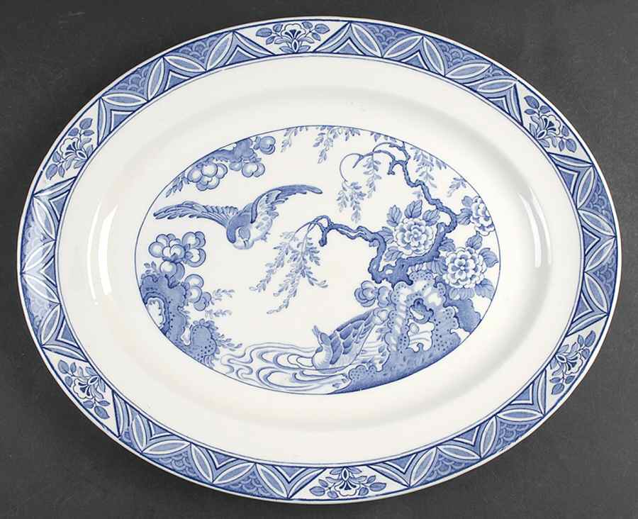 Mallard (No Trim) 16" Oval Serving Platter by Pountney-1