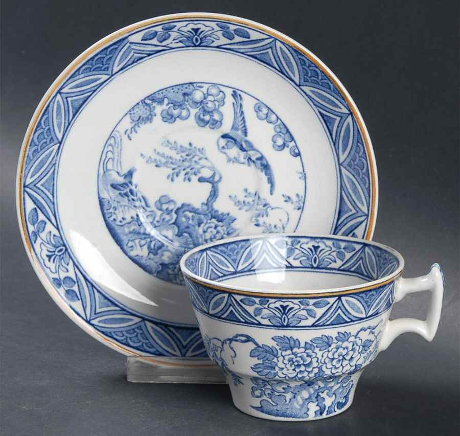 Mallard (No Trim) Flat Cup & Saucer Set by Pountney-1