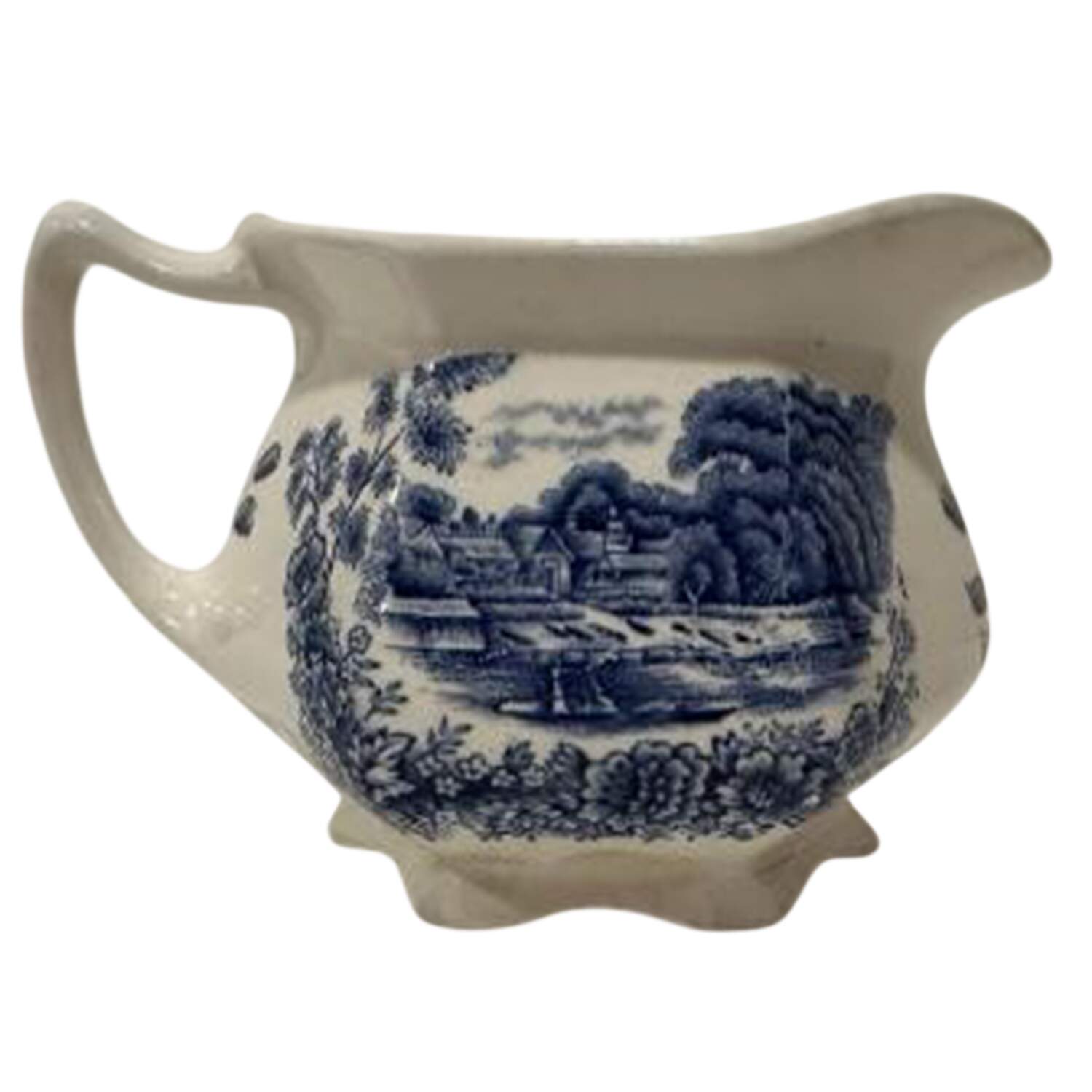 Thames Blue (Scalloped) Creamer by Pountney-1