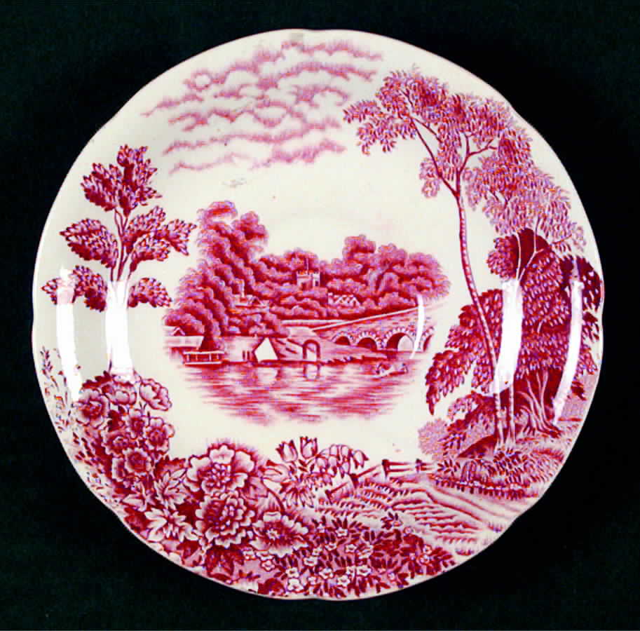 Thames Pink Saucer by Pountney-1