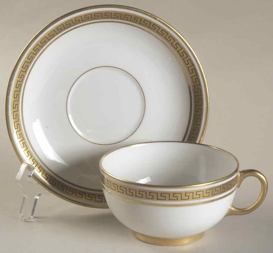 The Athena Flat Cup & Saucer Set by Jean Pouyat-1