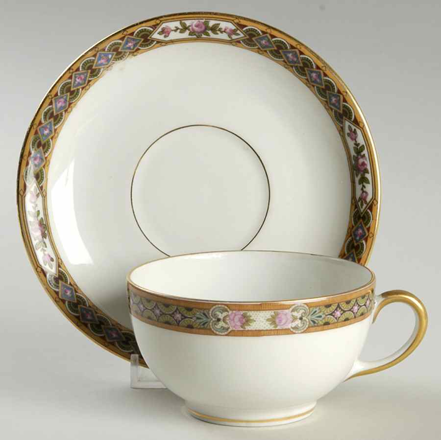 POY28 Flat Cup & Saucer Set by Jean Pouyat-1
