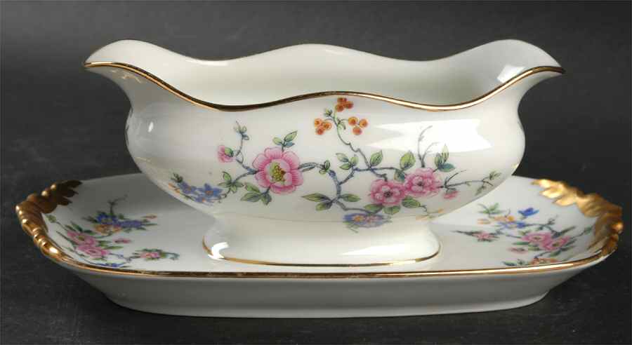 Rheims Gravy Boat with Attached Underplate by Jean Pouyat-1
