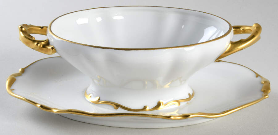 POY40 Gravy Boat w/Attached Underplate No Lid by Jean Pouyat-1