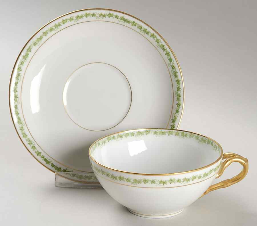 POY48 Flat Cup & Saucer Set by Jean Pouyat-1