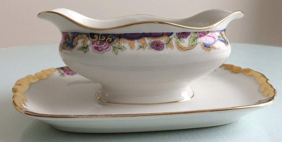 POY49 Gravy Boat with Attached Underplate by Jean Pouyat-1
