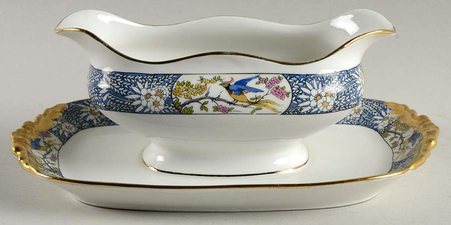 POY50 Gravy Boat with Attached Underplate by Jean Pouyat-1