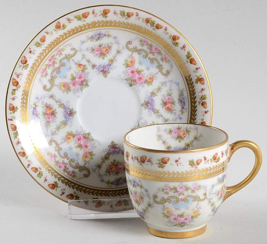POY63 Footed Demitasse Cup & Saucer Set by Jean Pouyat-1