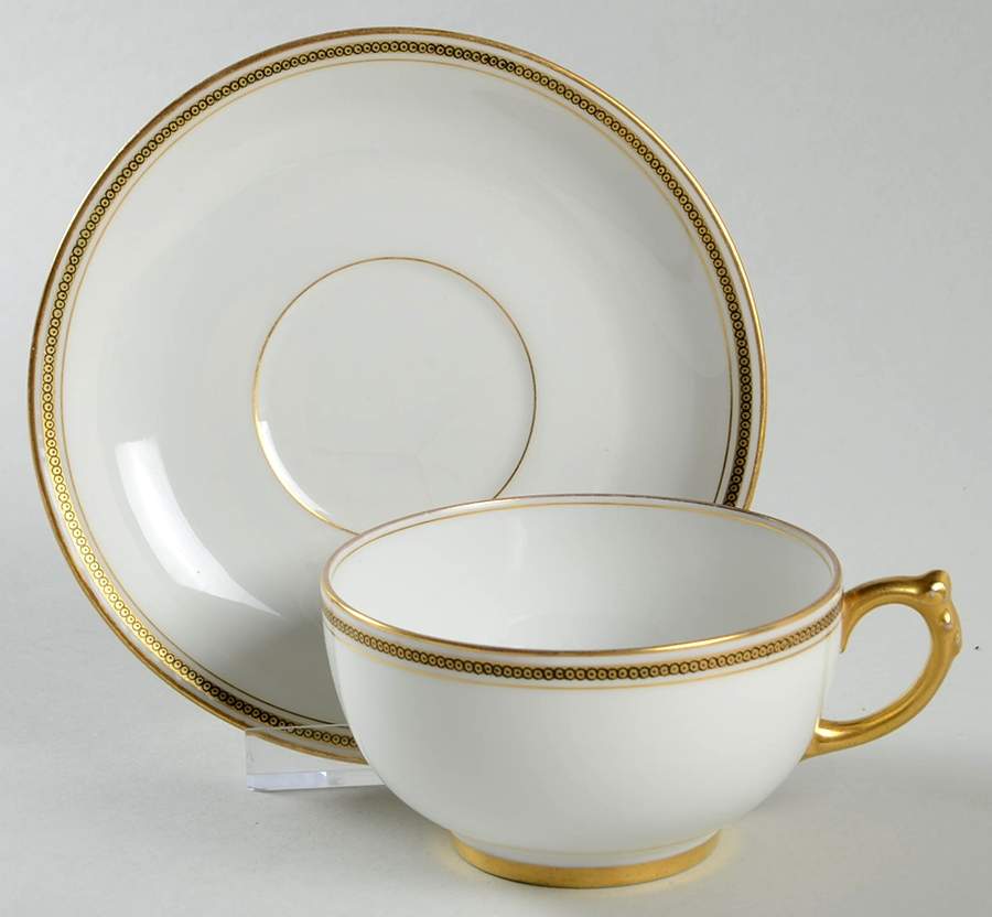 POY65 Flat Cup & Saucer Set by Jean Pouyat-1