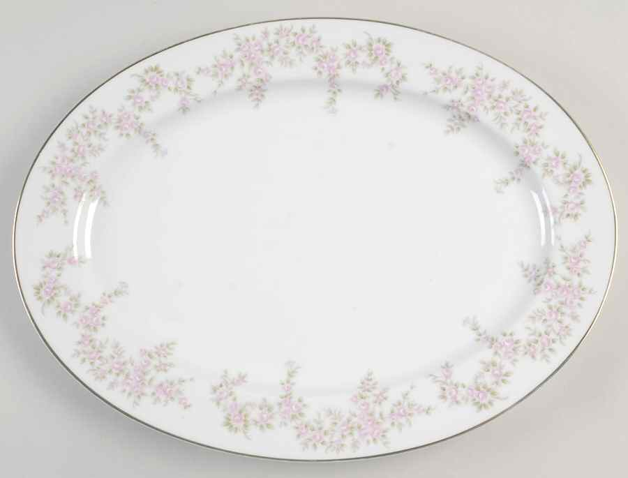 April Rose 16" Oval Serving Platter by Premiere-1