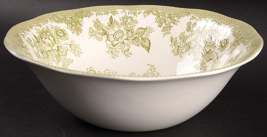Asiatic Pheasants Green 8" Round Vegetable Bowl by Premiere-1